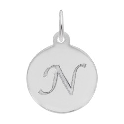 Petite Initial Disc - Script N