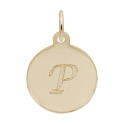 Petite Initial Disc - Script P