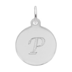 Petite Initial Disc - Script P