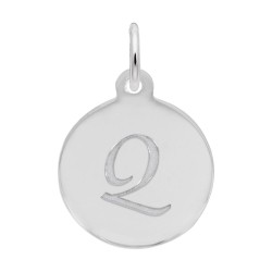 Petite Initial Disc - Script Q