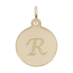 Petite Initial Disc - Script R