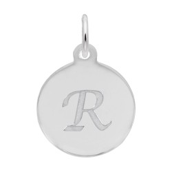 Petite Initial Disc - Script R