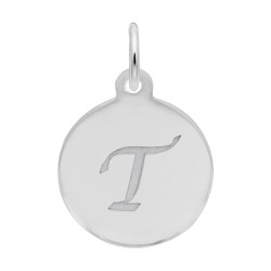 Petite Initial Disc - Script T