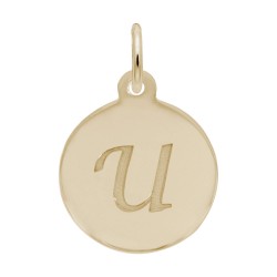 Petite Initial Disc - Script U