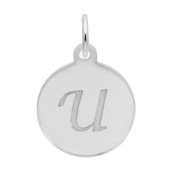 Petite Initial Disc - Script U