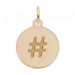 Petite Initial Disc - Hashtag/Pound Symbol