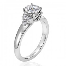 14k White Gold Jewel Semi Mount Engagement Ring