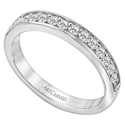 14k White Gold Prong Set Natalia Matching Diamond Wedding Band