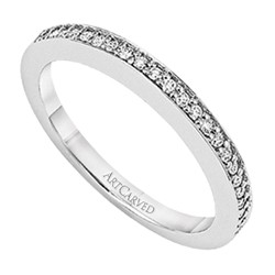 14k White Gold Nadia Shared Prong Matching Diamond Wedding Band
