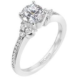 14k White Gold Kayla Semi Mount Ring