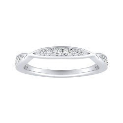 Lab Grown Diamond Wedding Ring In 14K White Gold