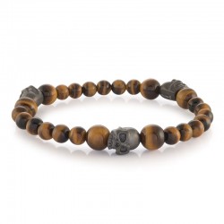 Italgem Steel Bead Bracelet