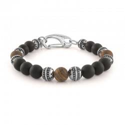 Italgem Steel Bead Bracelet
