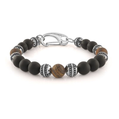 Italgem Steel Bead Bracelet