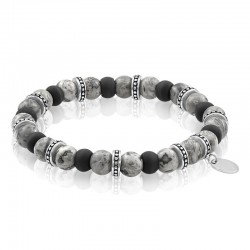 Italgem Steel Bead Bracelet