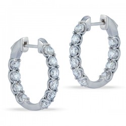 Lab Grown Diamond Inside out Hoop Earrings
