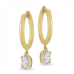 Lab Grown Diamond Hoop Earrings