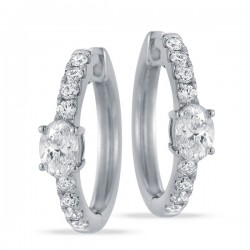 Lab Grown Diamond Hoop Earrings