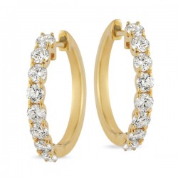 Lab Grown Diamond Hoop Earrings