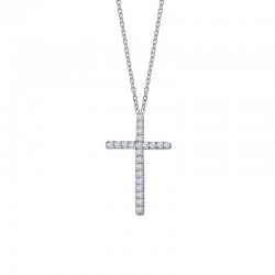 0.22 CTW Cross Necklace