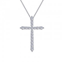 1.06 CTW Cross Pendant Necklace