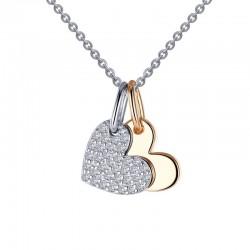 Heart Shadow Charm Pendant Necklace