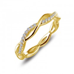 0.52 CTW Twist Wedding Band