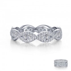 Stackable Wave Eternity Band