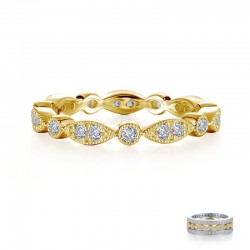 Stackable Wave Eternity Band