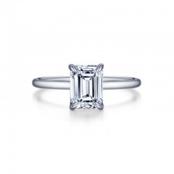 Emerald-Cut Solitaire Engagement Ring
