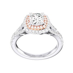 White Gold Diamond Semi-Mount Ring 1/2 CT