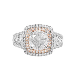 White Gold Semi-Mount Diamond Ring 1.30 CT