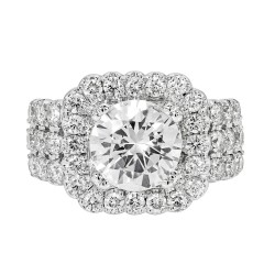 White Gold Semi-Mount Diamond Ring 1.35 CT