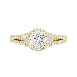 Yellow Gold Bridal Diamond Semi-Mount Ring 0.60 CT