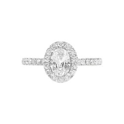 White Gold Diamond Semi-Mount Ring 1/2 CT