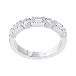 White Gold Diamond Bridal Band Ring 0.35 CT