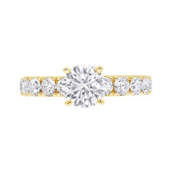 Yellow Gold Diamond Bridal Semi Mount 0.90 CT
