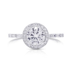 White Gold Bridal Semi-Mount Diamond Ring 0.45 CT