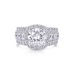 White Gold Semi-Mount Diamond Ring 2.00 CT