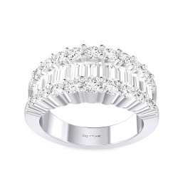 White Gold Diamond Fashion Ring  1.90 CT