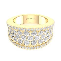 Yellow Gold Diamonds Band 1.70 CT