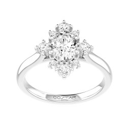 White Gold Diamond Semi-Mount Ring 1/4 CT