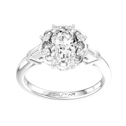 White Gold Diamond Semi-Mount Ring 1/4 CT