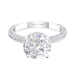 White Gold Bridal Diamond Diamond Semi-Mount Ring 0.74 CT