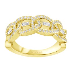 Yellow Gold Diamond Fashion Ring  0.39 CT