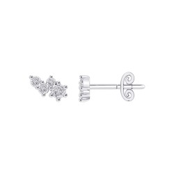 White Gold Diamond Studs  1/4 CT