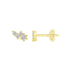 Yellow Gold Diamond Studs  1/4 CT