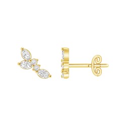 Yellow Gold Diamond Studs  0.40 CT