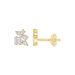 Yellow Gold Diamond Studs  0.40 CT