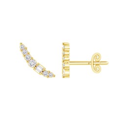 Yellow Gold Diamond Studs  1/4 CT